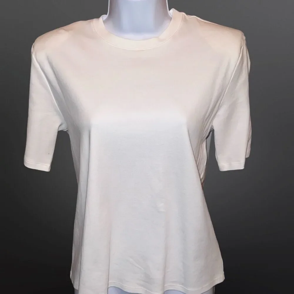 Babaton Shoulder Pad Core Off White Business Causal Tee T Shirt Size 2XS - Picture 3 of 6